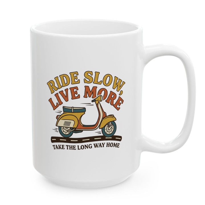 Vespa - Ride Slow Live more - Main - (B)_1_Basic_White_15Oz