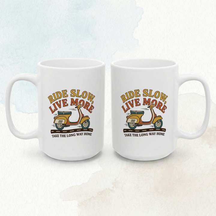 Vespa - Ride Slow Live more - Main - (B)_1_Basic_White_15Oz