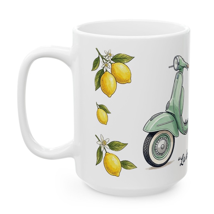 Vespa i Cytryny - La Dolce Vita - Main - (B)_1_Basic_White_15Oz