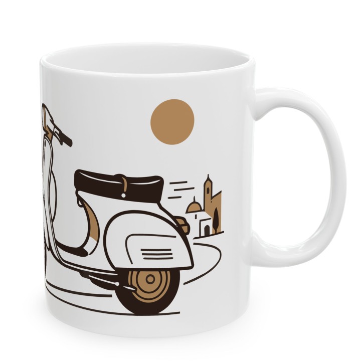 Vespa - running on espresso and vespa Dreams - Main - (B)_1_Basic-White_11Oz