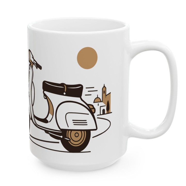 Vespa - running on espresso and vespa Dreams - Main - (B)_1_Basic_White_15Oz