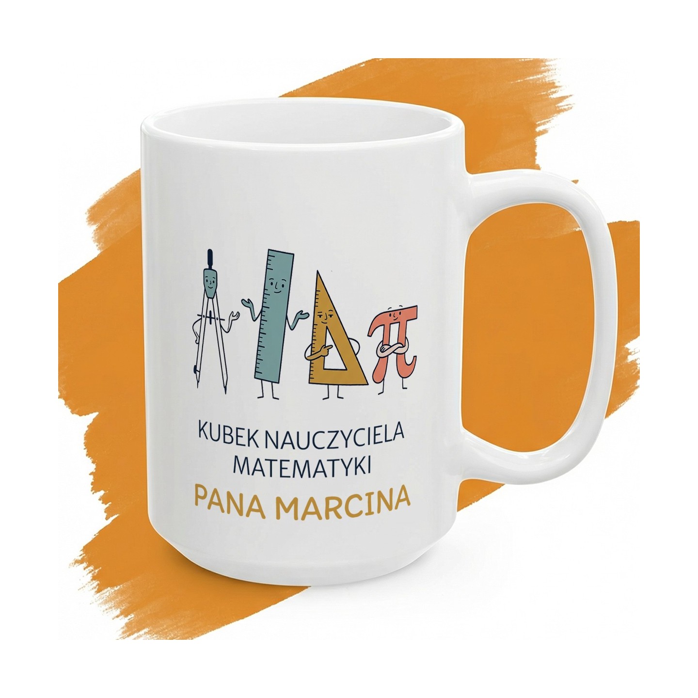 Personalizowany kubek dla nauczyciela matematyki z imieniem