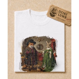 Koszulka Małżeństwo Arnolfinich Parodia Lis i Zając | Art T-shirt