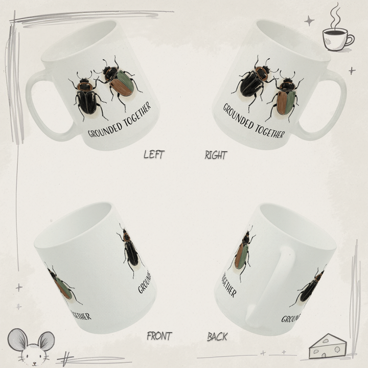 Kubek „GROUNDED TOGETHER” – chrząszcze dla pary