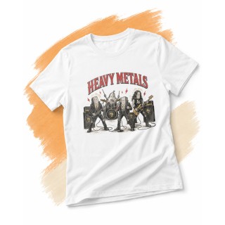 Koszulka Heavy Metals Zabawny Nadruk Chemia – WręczWspaniale