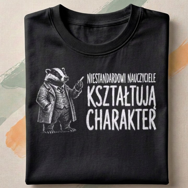 Koszulka - Niestandardowi nauczyciele kształtują charakter - Borsuk - Galeria - (000)_Miniatury