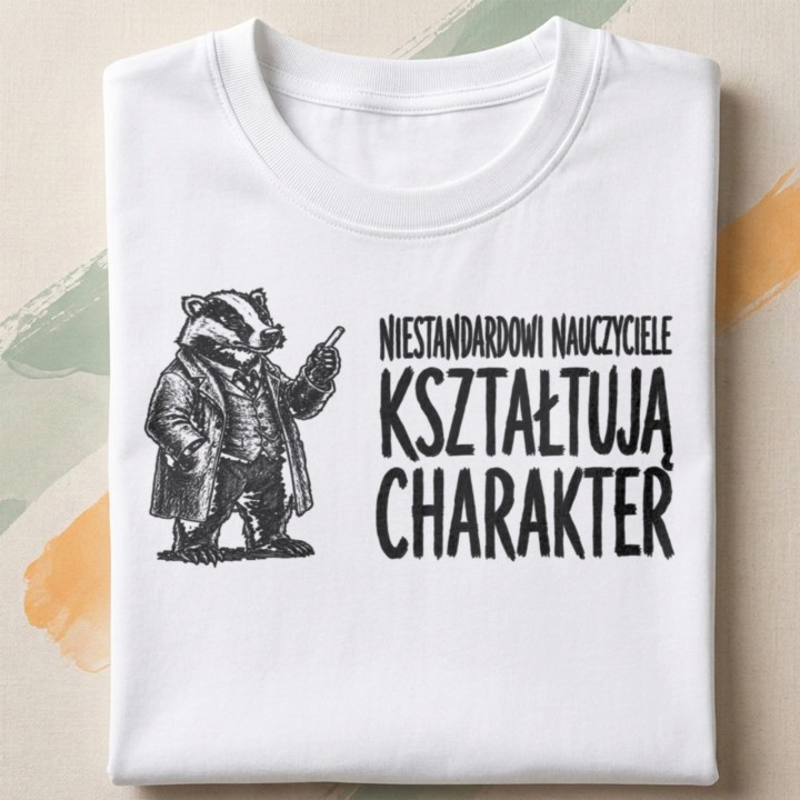 Koszulka - Niestandardowi nauczyciele kształtują charakter - Borsuk - Galeria - (000)_Miniatury