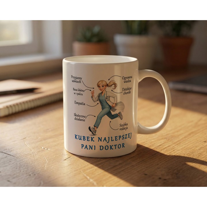 Kubek dla pani doktor „Najlepsza Pani Doktor” – prezent dla lekarki na dyżur