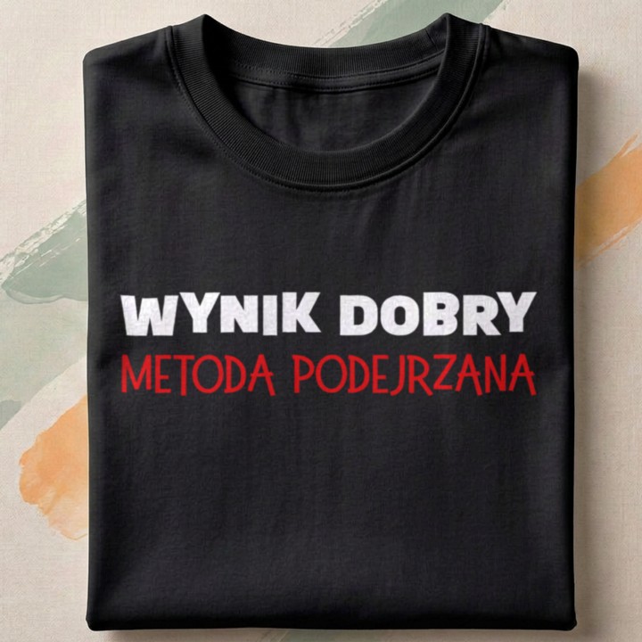 Wynik dobry - metoda podejrzana - napis dla nauczyciela - detail - FOLDED_BLACK