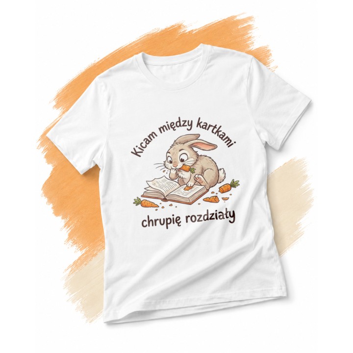 Koszulka dla czytelnika z Królikiem - main - WHITE_ORANGE_1