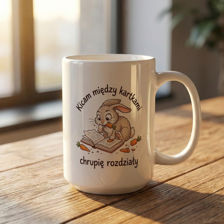 Kicam między kartkami - Królik z książką - gallery - BASIC_1_MUG