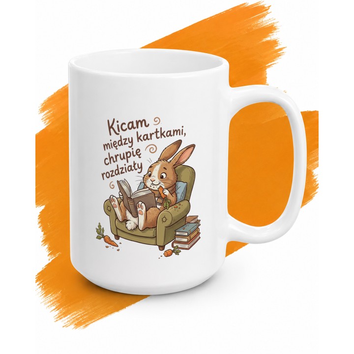 Kubek dla czytelnika - Królik, Kicam i chrupię - main - ORANGE_1