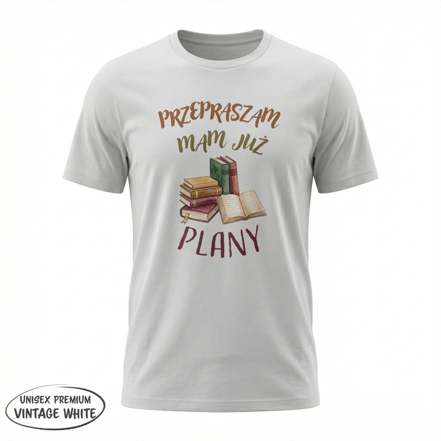 Koszulka - Mam plany - książki - variant - FRONT_MANEKIN_CLEAR_LABEL