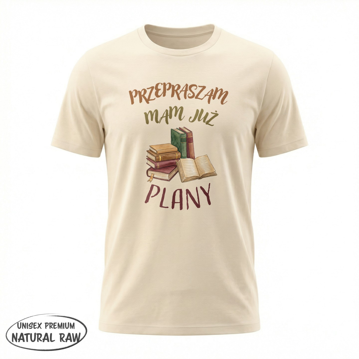 Koszulka - Mam plany - książki - variant - FRONT_MANEKIN_CLEAR_LABEL