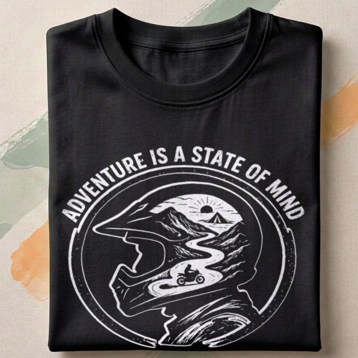 Adventure is a State od Mind - dla moto Miłośników - detail - FOLDED_BLACK