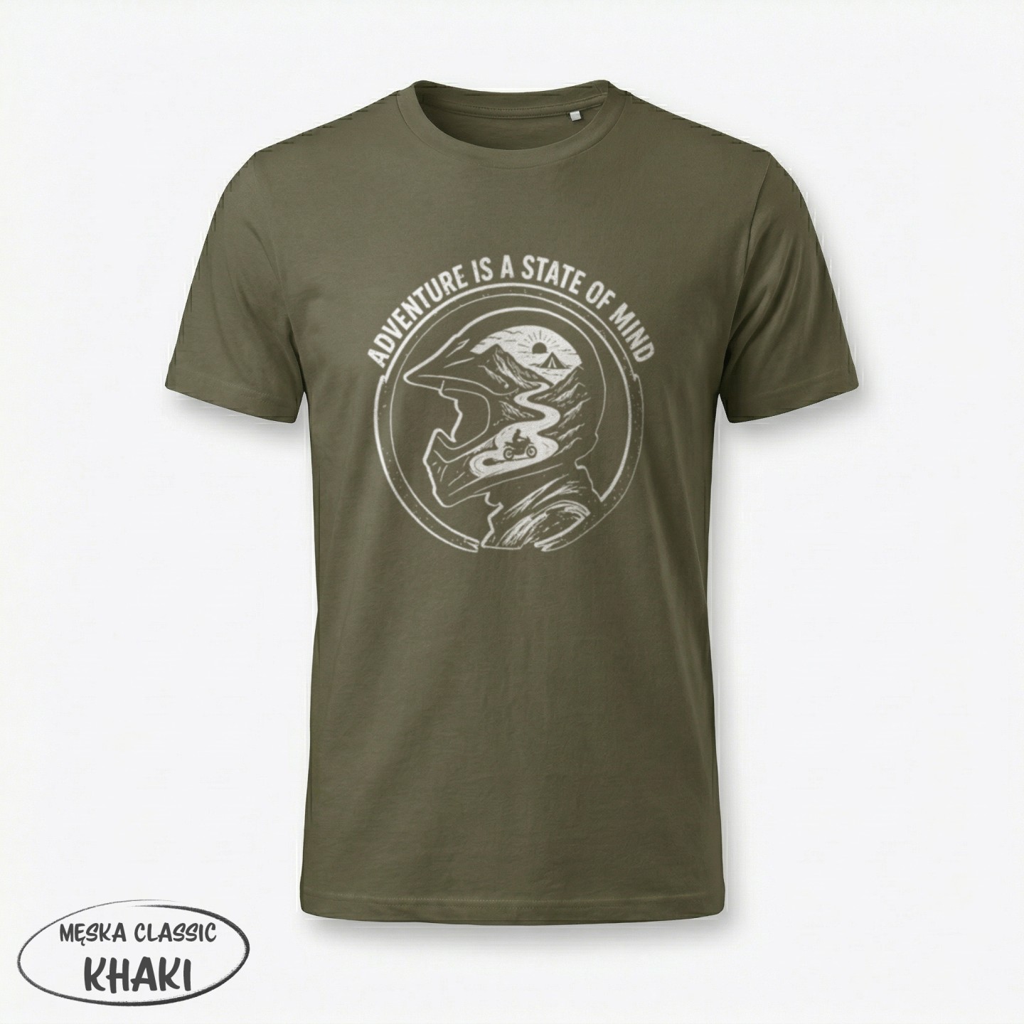 Adventure is a State od Mind - dla moto Miłośników - variant - FRONT_MANEKIN_CLEAR_LABEL