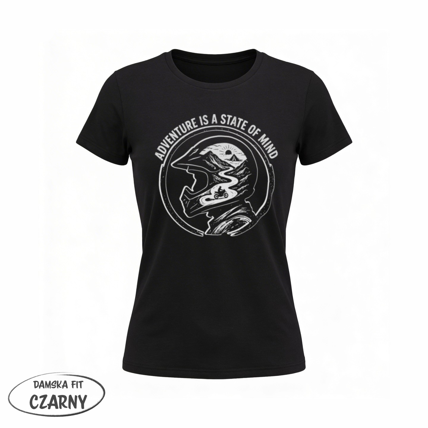 Adventure is a State od Mind - dla moto Miłośników - variant - FRONT_MANEKIN_CLEAR_LABEL