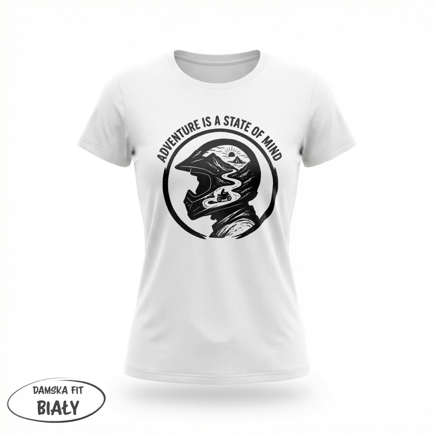 Adventure is a State od Mind - dla moto Miłośników - variant - FRONT_MANEKIN_CLEAR_LABEL