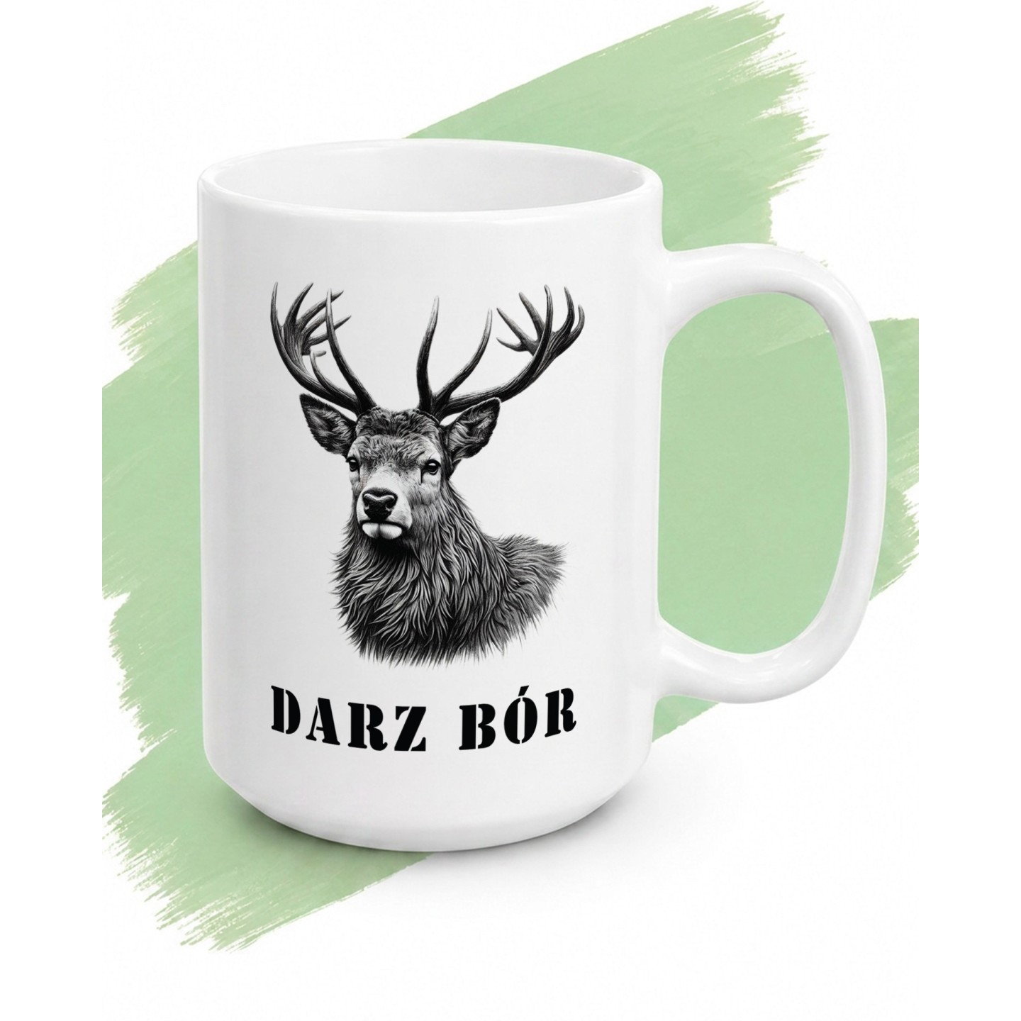 Kubek „Darz Bór” z jeleniem – rysunkowy motyw