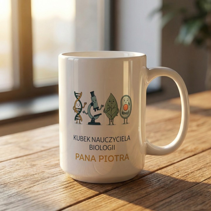 Personalizowany Kubek dla nauczyciela Biologii - Z imieniem - gallery - BASIC_1_MUG
