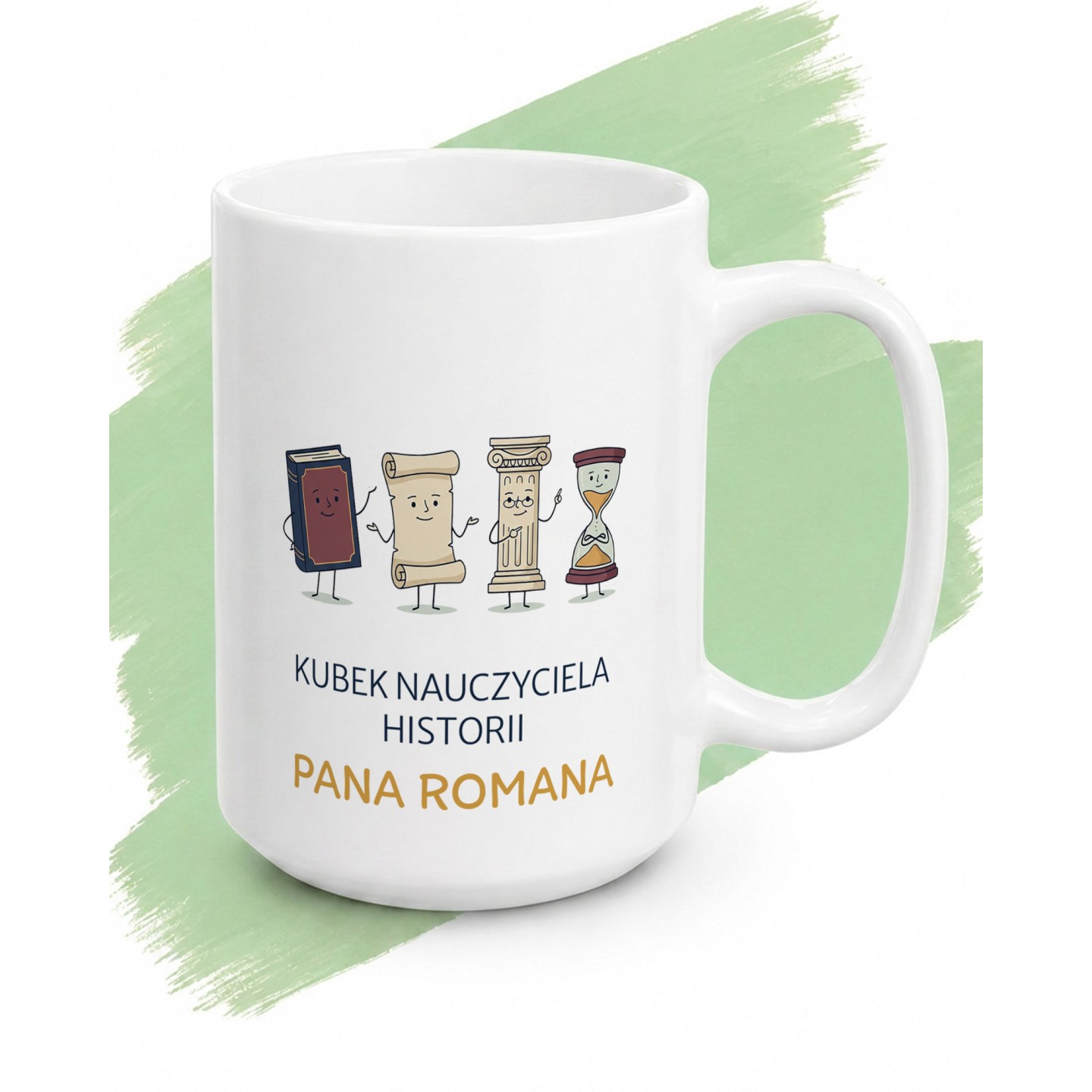 Personalizowany Kubek dla nauczyciela Historii - Z imieniem - main - GREEN_1