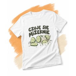 Koszulka z nadrukiem Czuję się mizernie | Śmieszny t-shirt z ogórkami