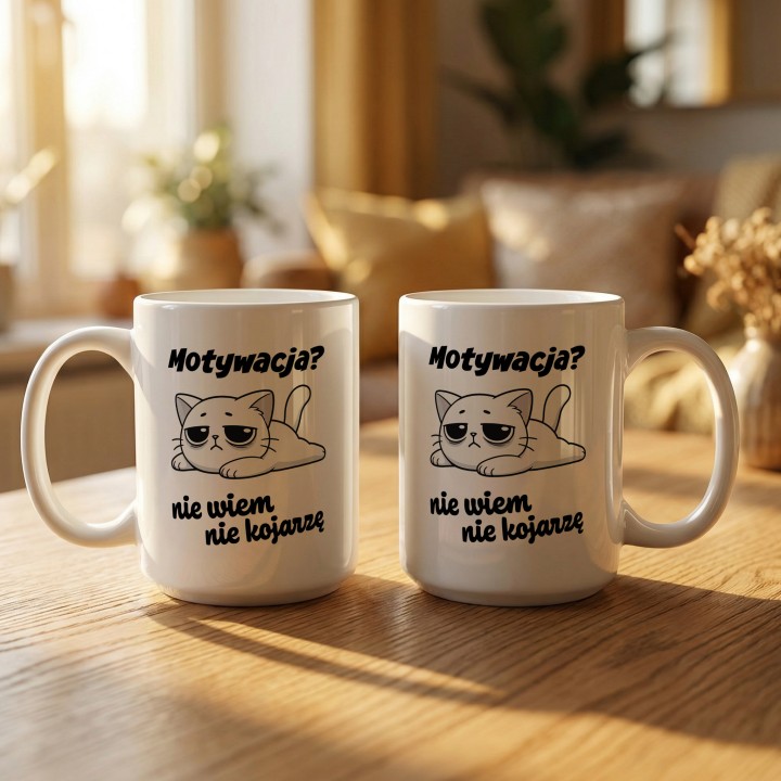 Motywacja - nie wiem nie kojarzę - z kotem smutnym - gallery - BASIC_2_MUGS