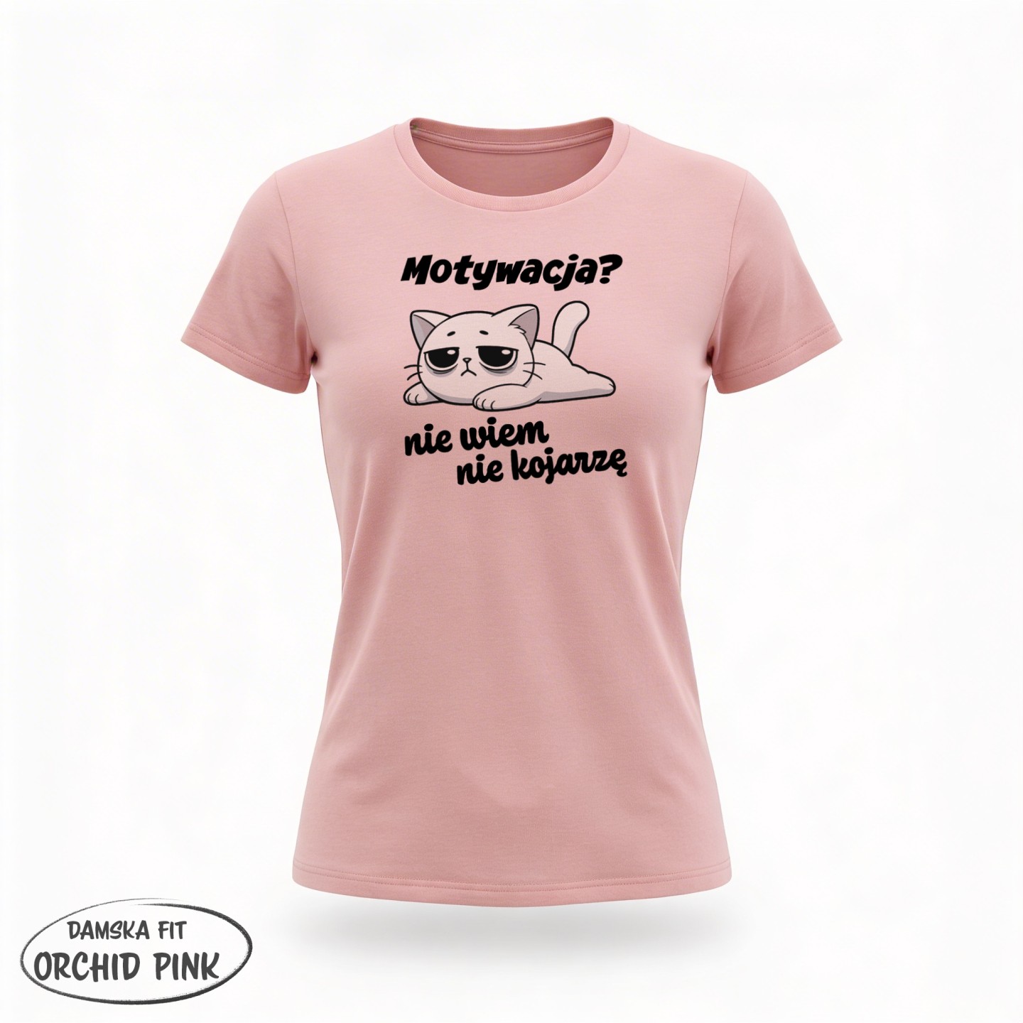 Motywacja - nie wiem nie kojarzę - z kotem smutnym - variant - FRONT_MANEKIN_CLEAR_LABEL