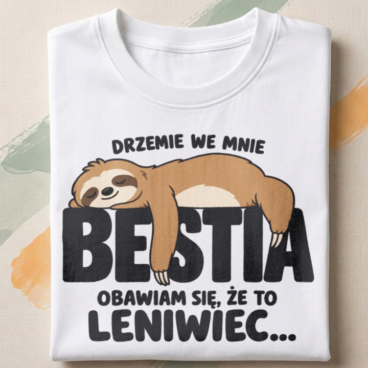 Drzemie we mnie Bestia - Obawiam się że to leniwiec - detail - FOLDED_WHITE