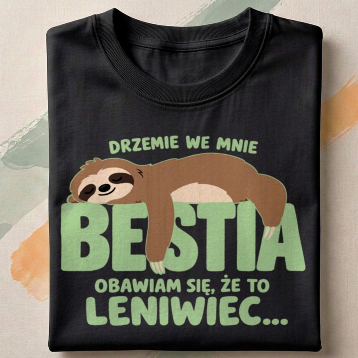 Drzemie we mnie Bestia - Obawiam się że to leniwiec - detail - FOLDED_BLACK