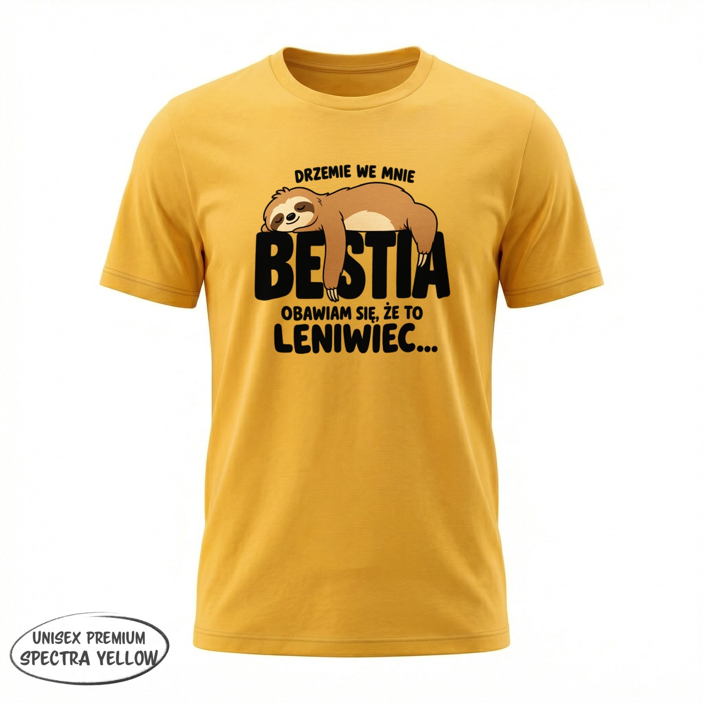 Drzemie we mnie Bestia - Obawiam się że to leniwiec - variant - FRONT_MANEKIN_CLEAR_LABEL