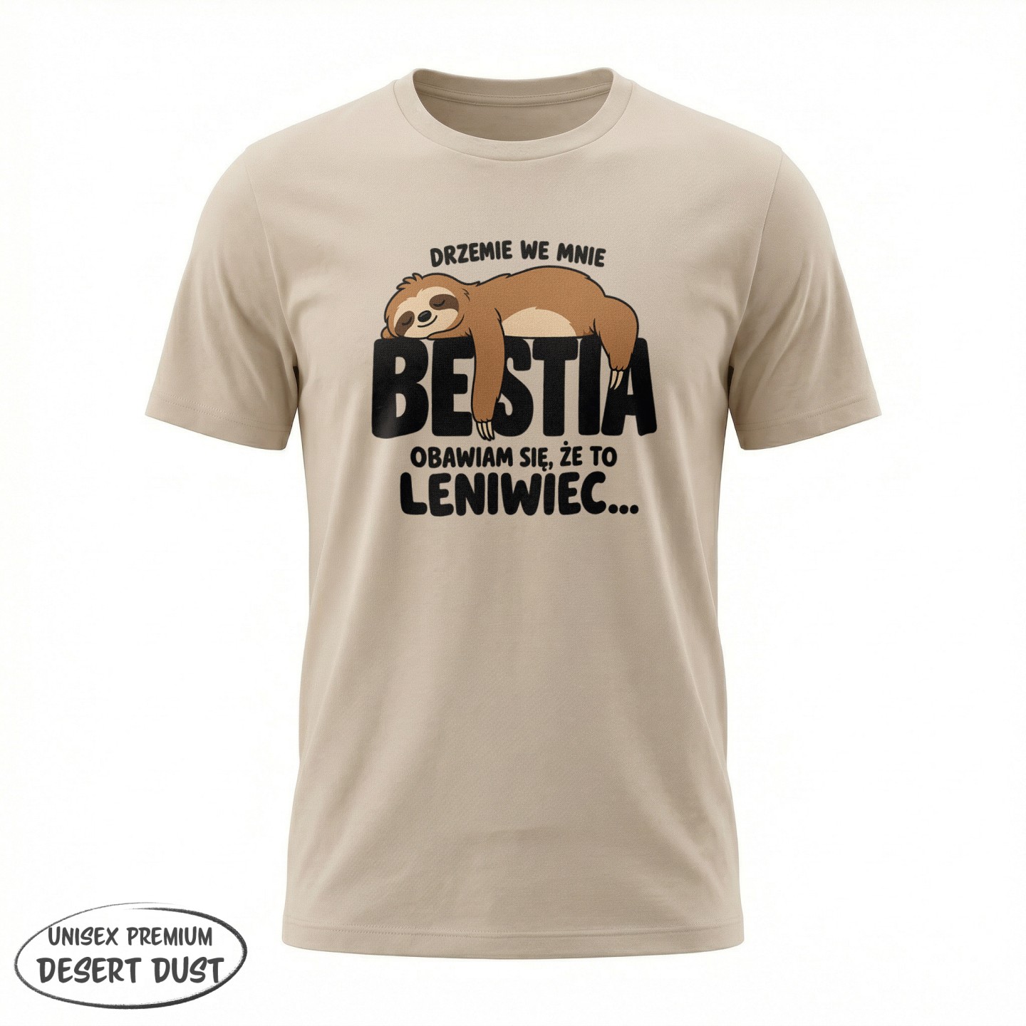 Drzemie we mnie Bestia - Obawiam się że to leniwiec - variant - FRONT_MANEKIN_CLEAR_LABEL