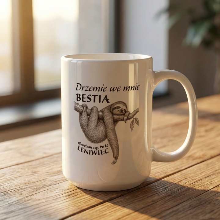 Drzemie we mnie bestia obawiam się że to leniwiec - gallery - BASIC_1_MUG