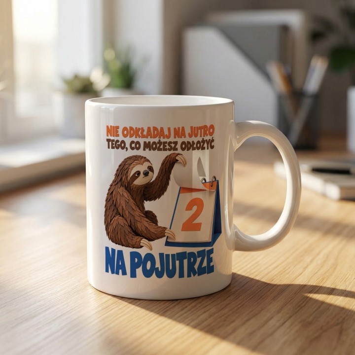Leniwiec - nie odkładaj na jutro - tylko na pojutrze - gallery - BASIC_1_MUG