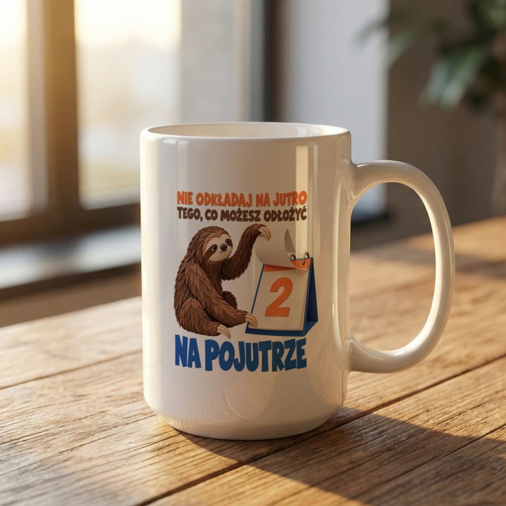 Leniwiec - nie odkładaj na jutro - tylko na pojutrze - gallery - BASIC_1_MUG