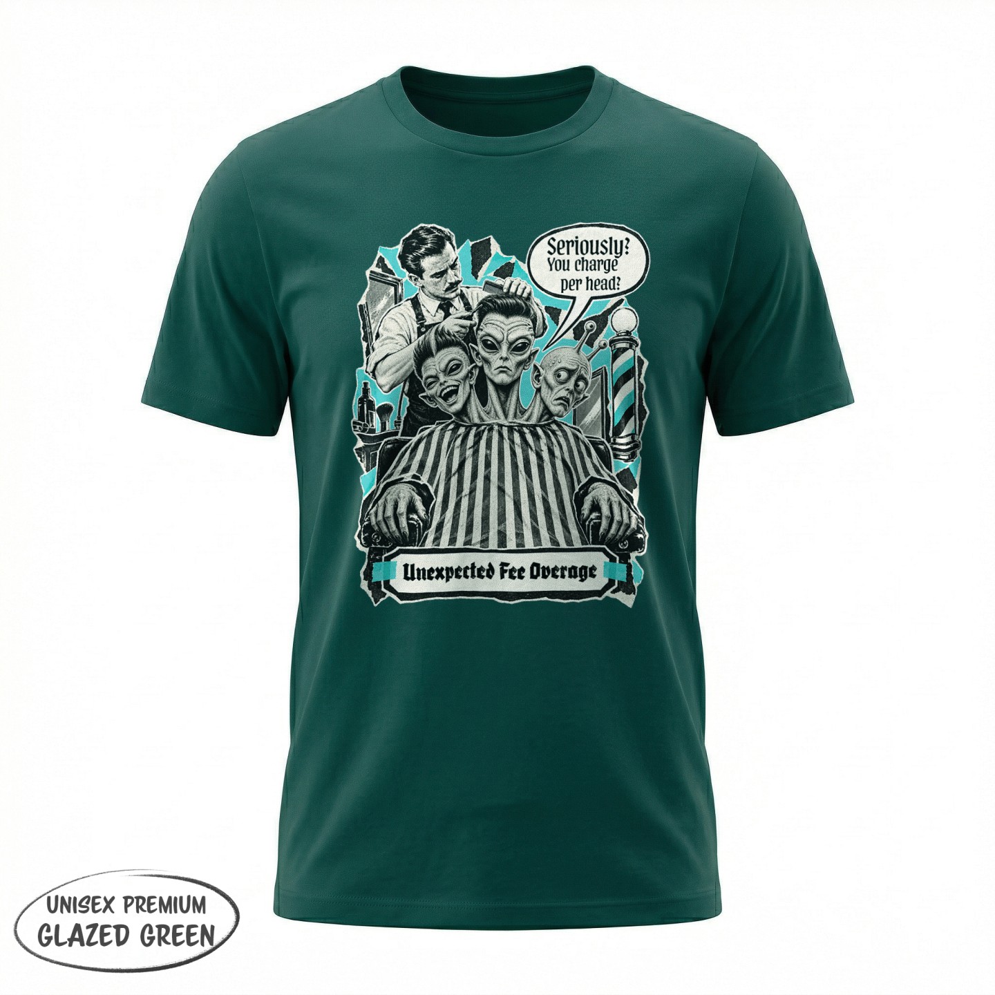 Barber - Unexpected Fee Overage (UFO) - variant - FRONT_MANEKIN_CLEAR_LABEL