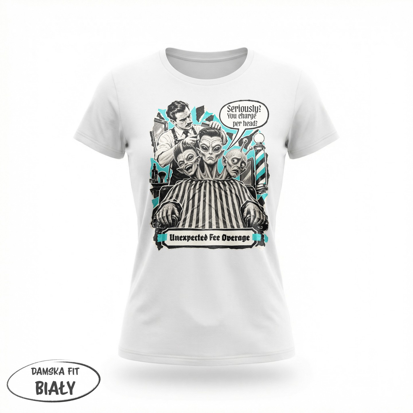 Barber - Unexpected Fee Overage (UFO) - variant - FRONT_MANEKIN_CLEAR_LABEL
