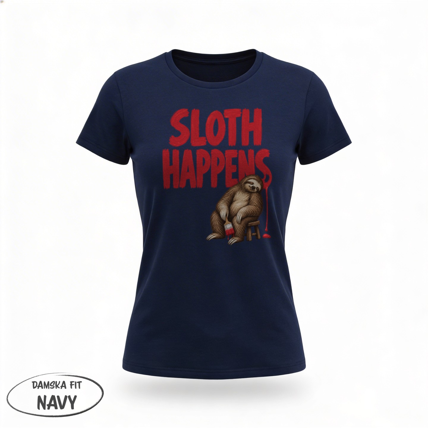 Koszulka ze śpiącym leniwcem Sloth Happens