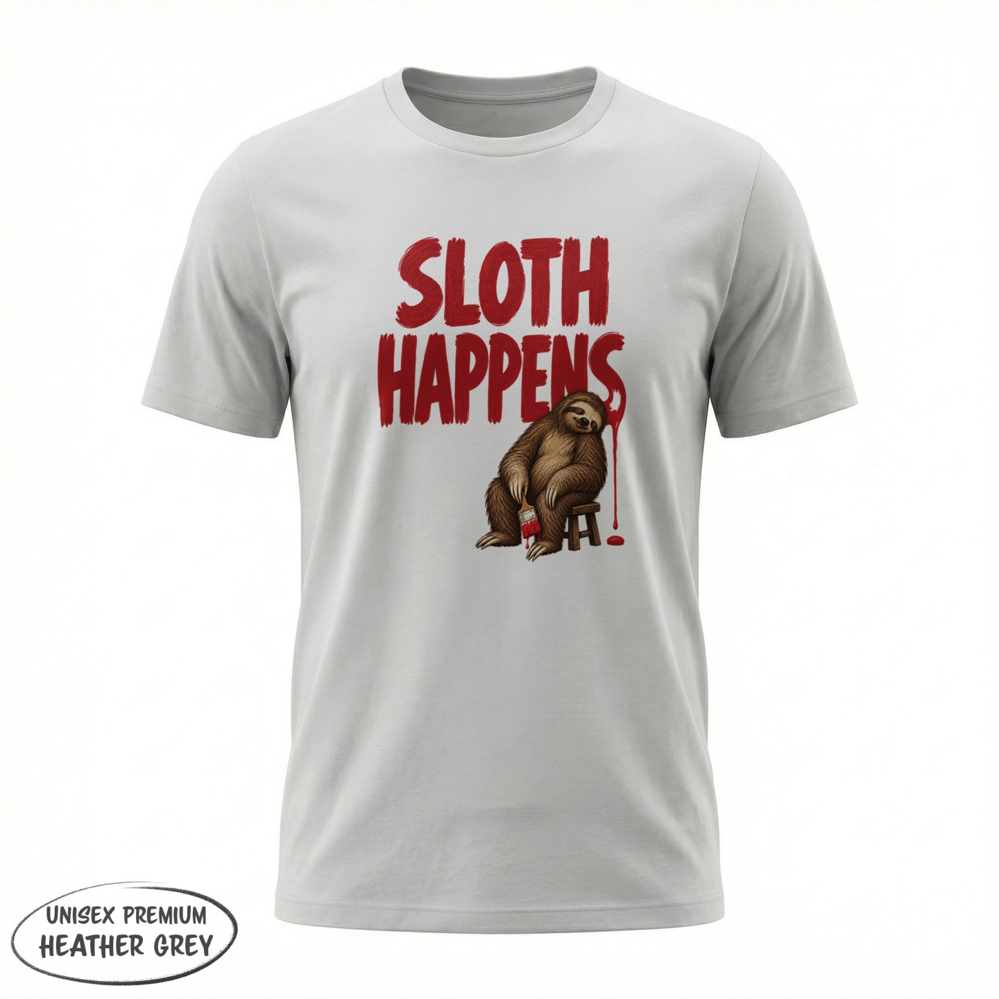 Koszulka ze śpiącym leniwcem Sloth Happens