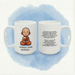 Kubek z nadrukiem „Jestem oazą spokoju” – zen, który kląłby szeptem