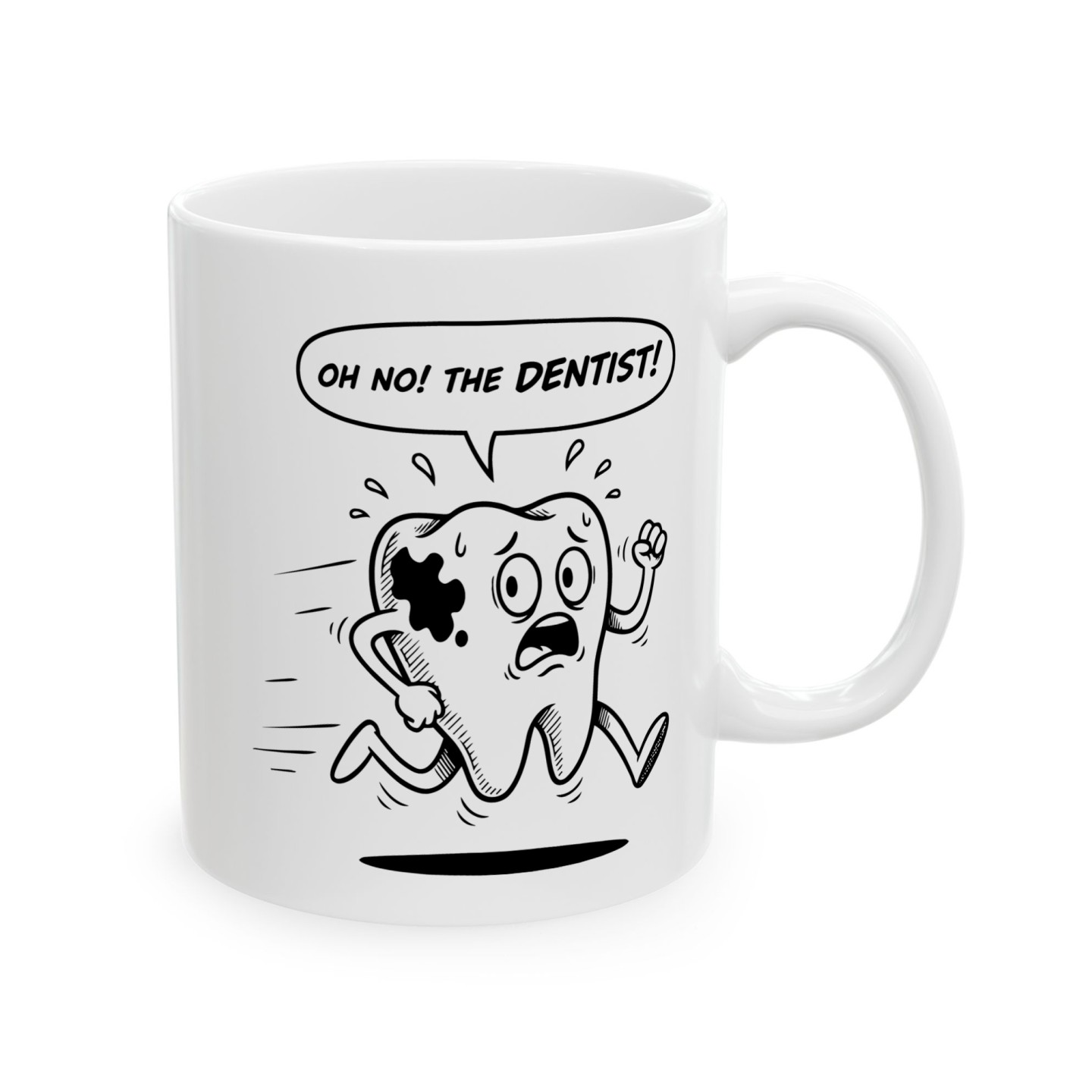 Kubek z uciekającym zębem Oh no The dentist