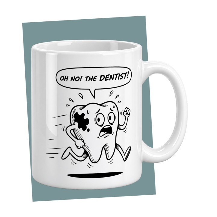 Kubek dla dentysty „OH NO! THE DENTIST!” - śmieszny prezent do gabinetu