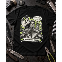 Koszulka dla barbera Frankenstein A Monstrous Classic | Śmieszny t-shirt