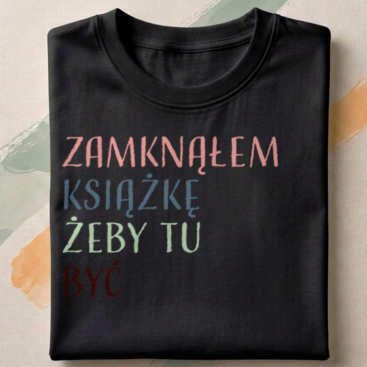 Bawełniana koszulka dla czytelnika z minimalistycznym napisem