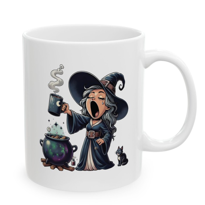 Kubek z nadrukiem „Ja nie bluźnię, ja rzucam zaklęcia” – śmieszny kubek czarownica