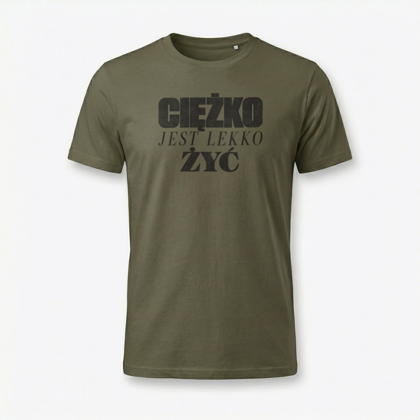 Koszulka z napisem Ciężko jest lekko żyć