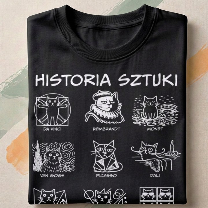 Koszulka Historia Sztuki Koty – Galeria Wybitnych Dachowców