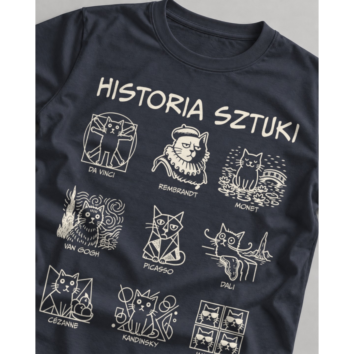 Koszulka Historia Sztuki Koty – Galeria Wybitnych Dachowców