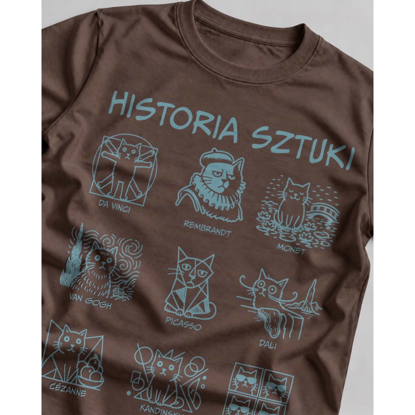 Koszulka Historia Sztuki Koty – Galeria Wybitnych Dachowców