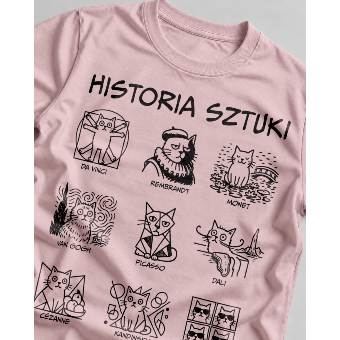 Koszulka Historia Sztuki Koty – Galeria Wybitnych Dachowców